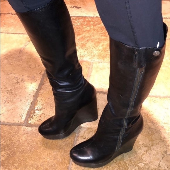 Coach Shoes - Coach ‘Lavish’ wedge black boots 7.5